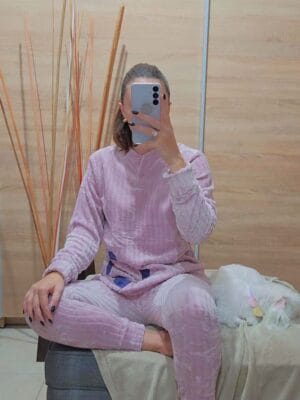 Πιτζάμα SOFT RIB PNK